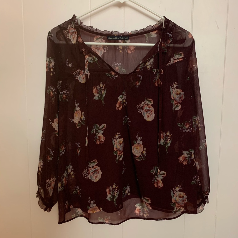 Abercrombie Floral Chiffon Blouse